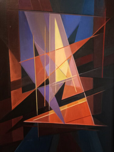 El triángulo y su proyección von Delia Solari, Malerei kaufen auf Singulart