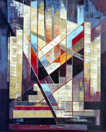 Reflexión Geométrica by Delia Solari, 油畫 for Sale on Singulart