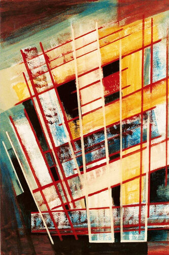 Cruzamiento de planos di Delia Solari, Pittura in vendita su Singulart