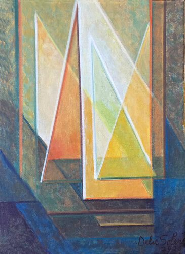 Contrapunto de triángulos di Delia Solari, Pittura in vendita su Singulart