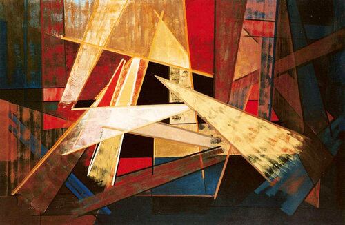 Planimetría cálida van Delia Solari, Schilderij te koop op Singulart