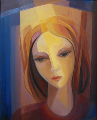 Retrato de una joven di Delia Solari, Pittura in vendita su Singulart