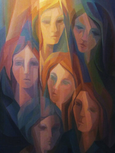 Retratos superpuestos van Delia Solari, Schilderij te koop op Singulart