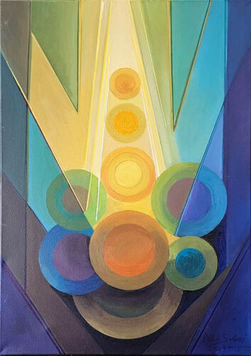 Serie abstracción circular - Imagen Nro. 1 di Delia Solari, Pittura in vendita su Singulart