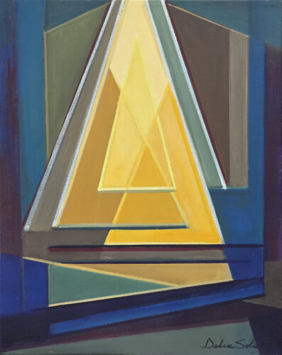 Superposición de triángulos by Delia Solari, Painting for Sale on Singulart
