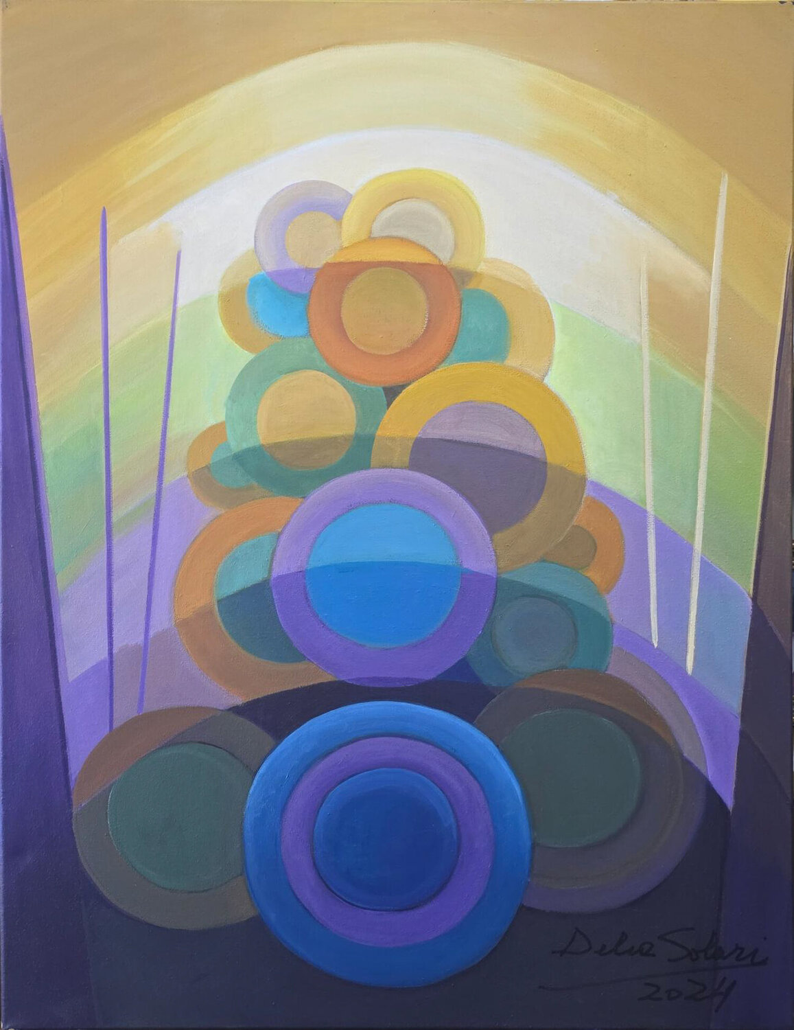 Serie abstracción circular - Imagen Nro. 4 Delia Solari Dipinto originale in vendita