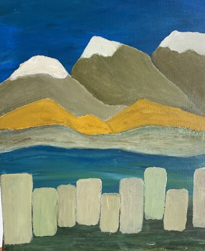 Les 3 monts van Zoé COTTE, Schilderij te koop op Singulart