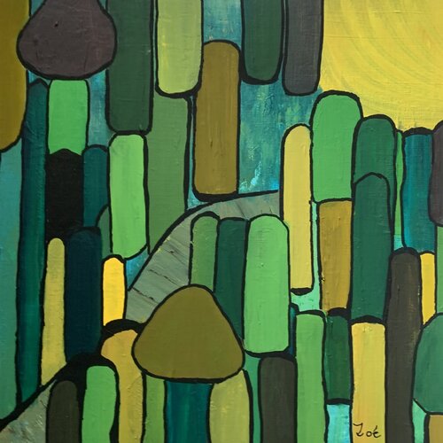 La forêt verte de Zoé COTTE, Pintura a la venta en Singulart