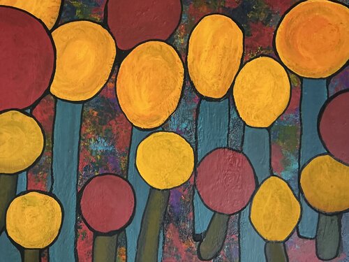 Forêt en fête von Zoé COTTE, Malerei kaufen auf Singulart