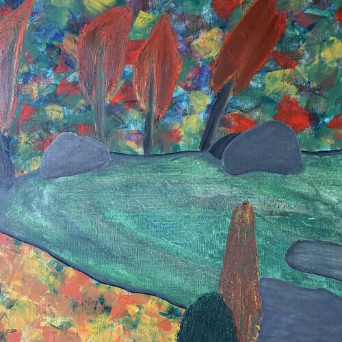 Les pierres des songes van Zoé COTTE, Schilderij te koop op Singulart