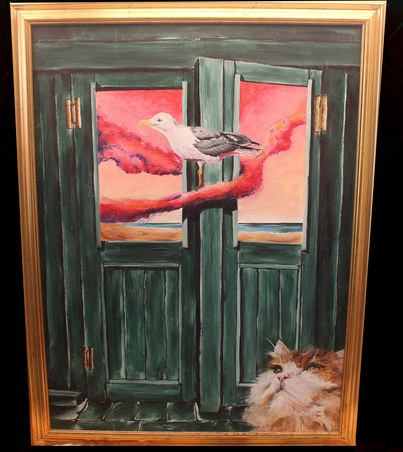 il gatto osserva alessandro rocchi Pintura original en venta