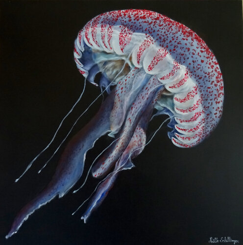 La Méduse "Champignon" par Noëlle Schillinger, Peinture en vente sur Singulart