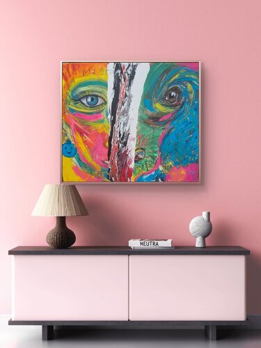 2 Welten, ein Blick by Doris Pirker, Painting for Sale on Singulart