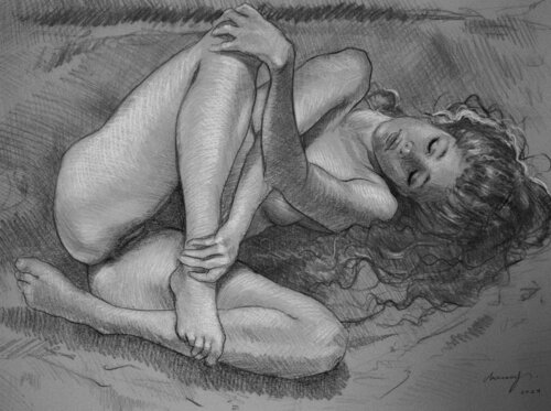 Resting Form von Gerardo Monroy, Zeichnungen kaufen auf Singulart