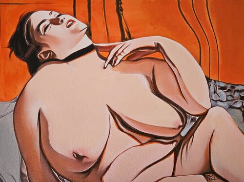 Black Choker di Steve Kobb, Pittura in vendita su Singulart