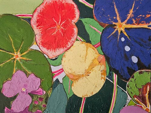 Barkin' Begonias di Steve Kobb, Pittura in vendita su Singulart