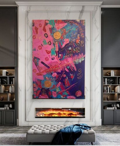 Pink Planet van Rolphe Alcide Grimaître, Schilderij te koop op Singulart