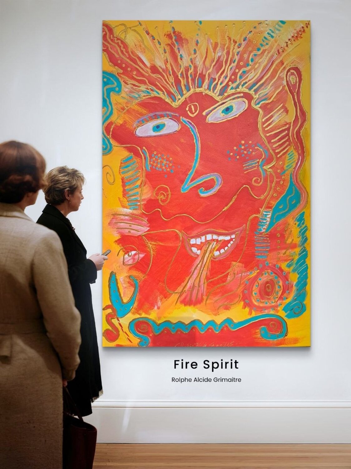 Fire Spirit Rolphe Alcide Grimaître Pintura original en venta