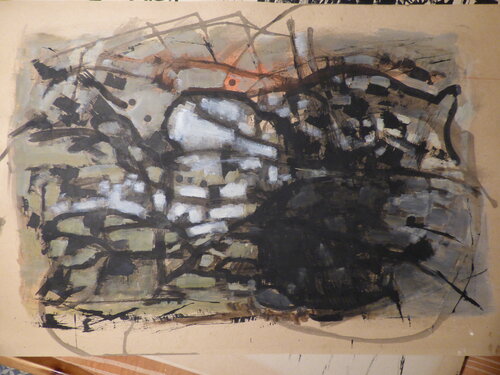 Noir by Jean-Pierre Villeneuve, Painting for Sale on Singulart
