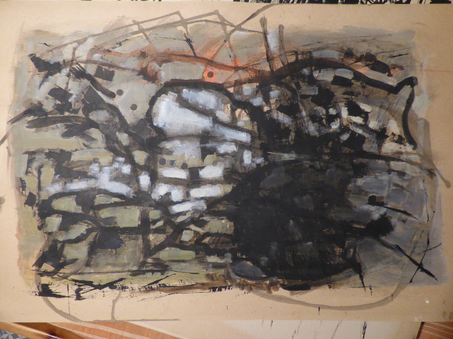 Noir Jean-Pierre Villeneuve Original painting for sale