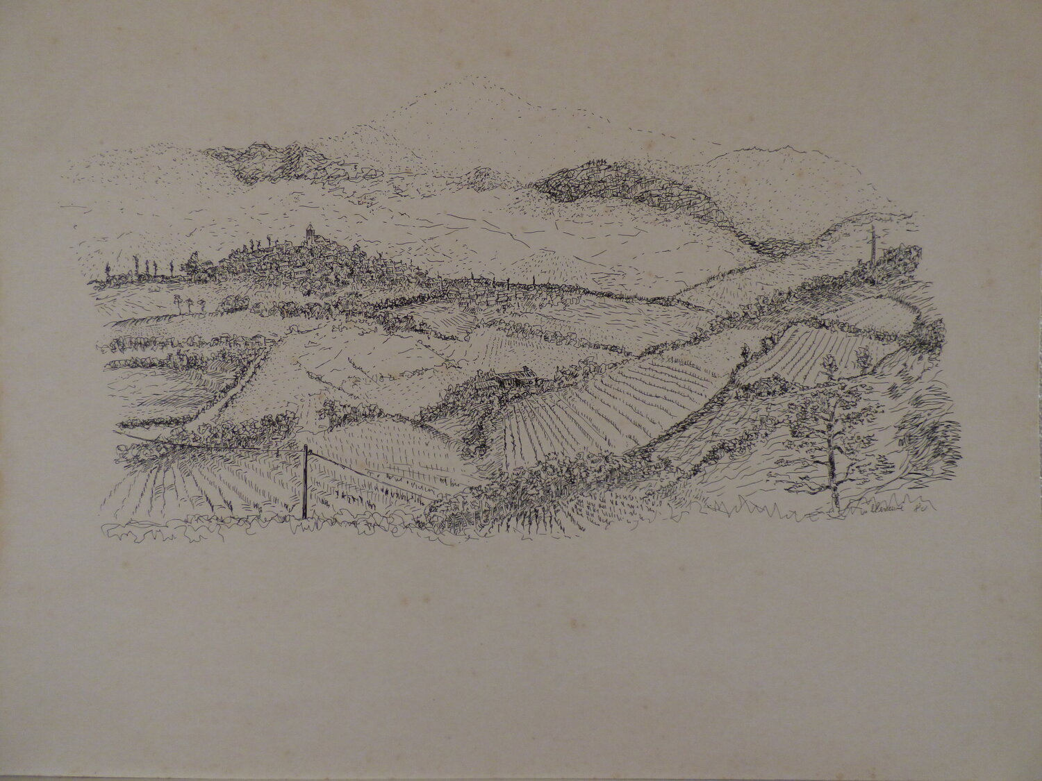 colline Jean-Pierre Villeneuve Dessin à vendre