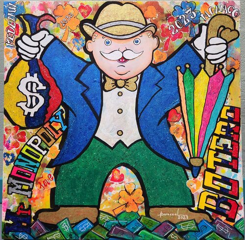Mr. Monopoly Botero von Yovanny Saracual, Malerei kaufen auf Singulart