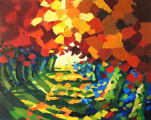 Château Gaillard, l'automne van Joel Garriga, Schilderij te koop op Singulart