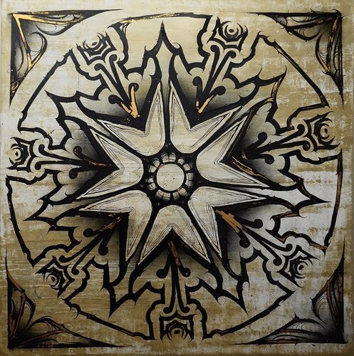 Golden Mandala Core de Vlad Onex, Pintura a la venta en Singulart
