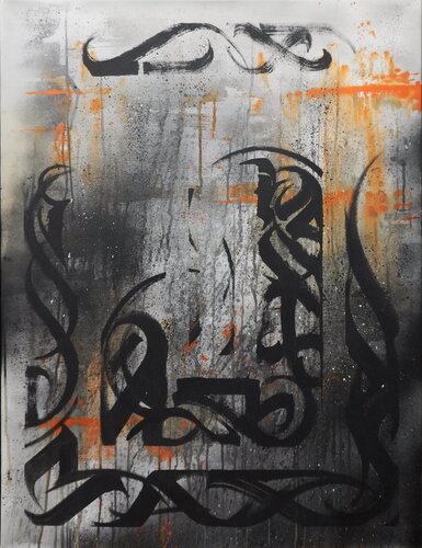 Orange Signal: Urban Pulse by Vlad Onex, 회화 for Sale on Singulart