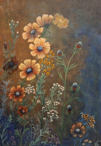 Fiori nel giardino von Svetla Stoyanova Bassi, Malerei kaufen auf Singulart
