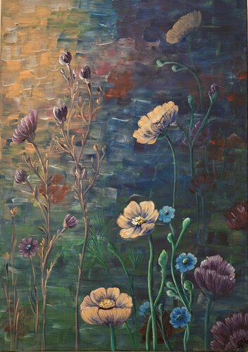 Fiori al alba von Svetla Stoyanova Bassi, Malerei kaufen auf Singulart