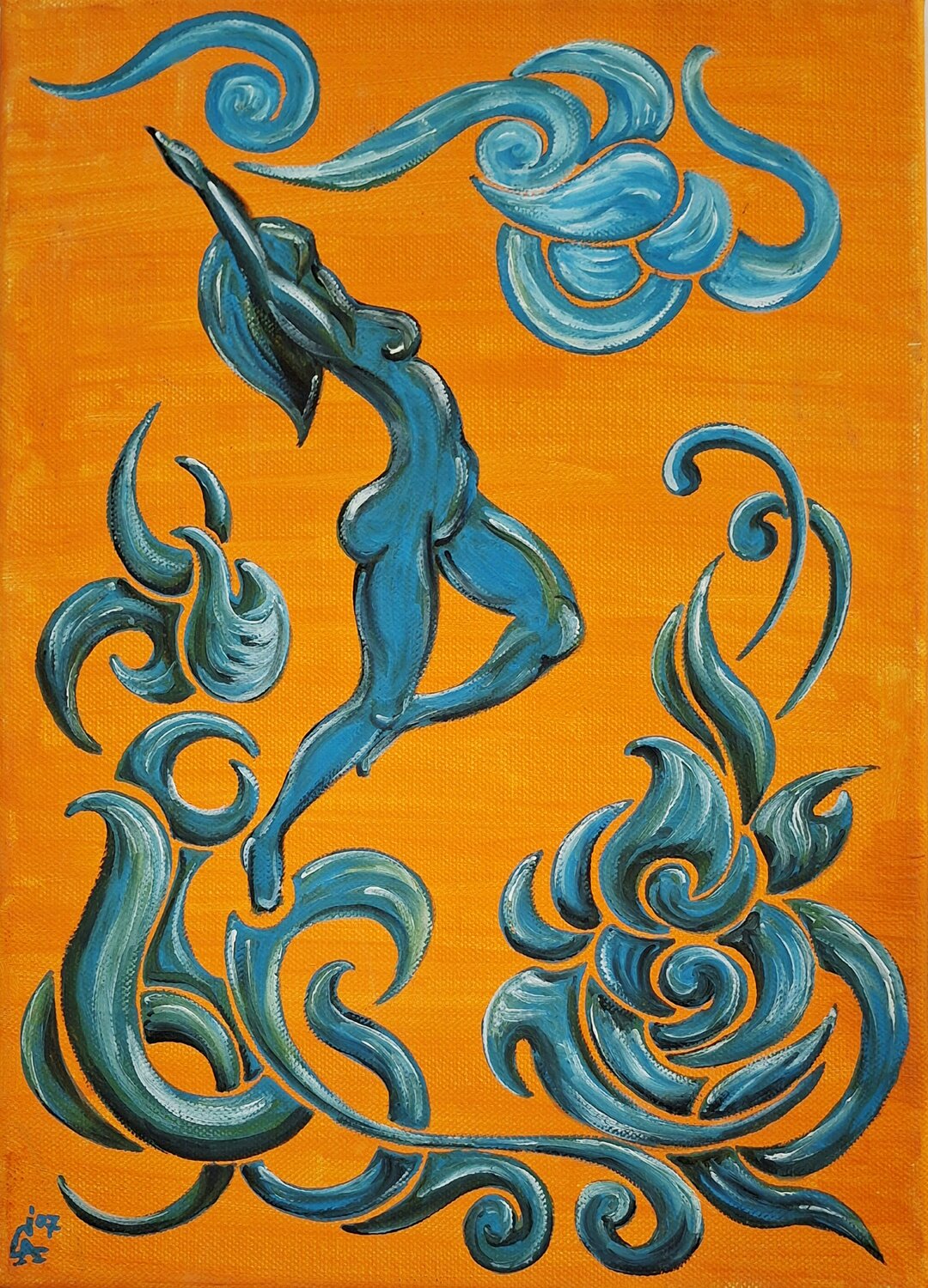 Dreaming Svetla Stoyanova Bassi Original painting for sale