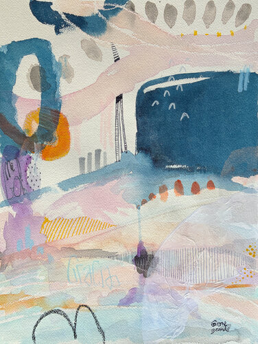 Azul urbano de Mónica Grande, Pintura a la venta en Singulart