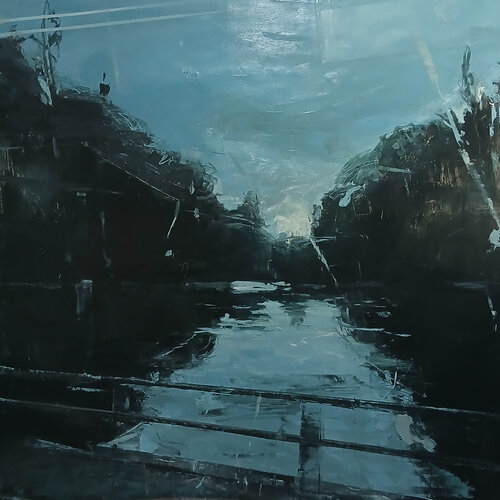 El final de la hora Azul by Leo De la O, Painting for Sale on Singulart