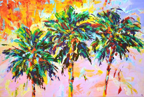 Palms of California. par Iryna Kastsova, Peinture en vente sur Singulart
