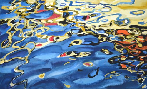 Abstract reflection in the water. par Iryna Kastsova, Peinture en vente sur Singulart