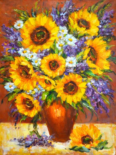 Sunny bouquet. par Iryna Kastsova, Peinture en vente sur Singulart