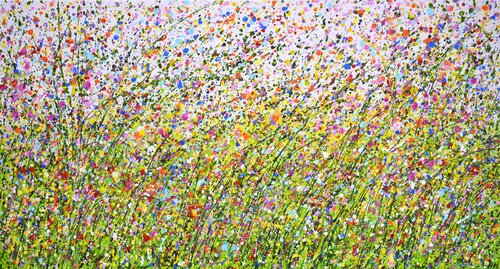 Flower field. Spring. par Iryna Kastsova, Peinture en vente sur Singulart