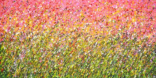 Flower field. Summer. di Iryna Kastsova, Pittura in vendita su Singulart