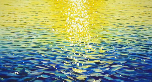 Sun glare on the water. by Iryna Kastsova, Painting for Sale on Singulart