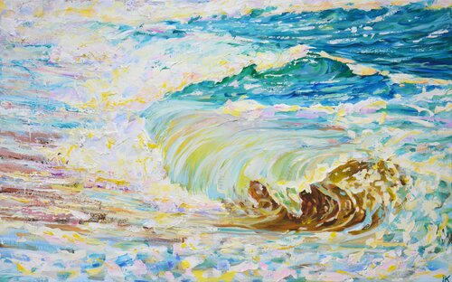 Glowing waves. par Iryna Kastsova, Peinture en vente sur Singulart