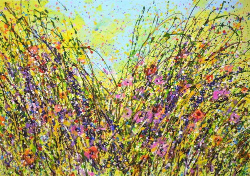 Summer. Wildflowers. van Iryna Kastsova, Schilderij te koop op Singulart