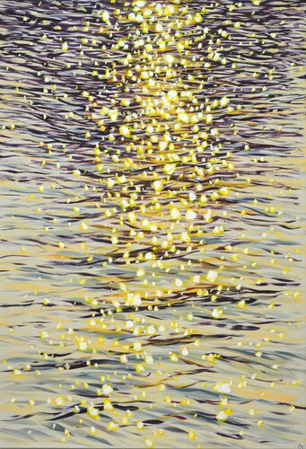 Gold glare on the water. par Iryna Kastsova, Peinture en vente sur Singulart