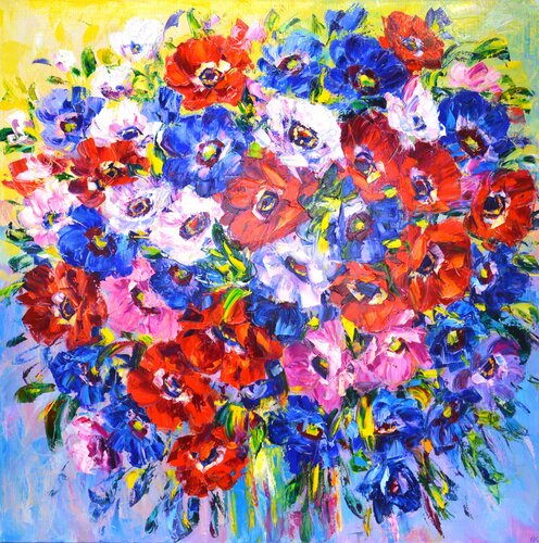 Anemones. von Iryna Kastsova, Malerei kaufen auf Singulart