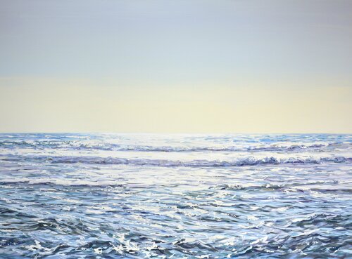 The serenity of the ocean. di Iryna Kastsova, Pittura in vendita su Singulart