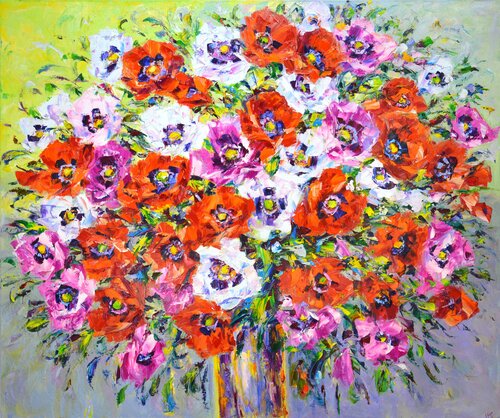 Poppies. di Iryna Kastsova, Pittura in vendita su Singulart