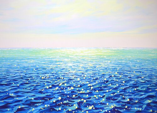 The vastness of the ocean. di Iryna Kastsova, Pittura in vendita su Singulart