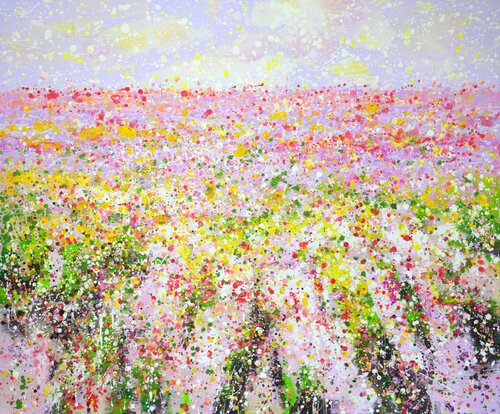 Pink flower field. Iryna Kastsova