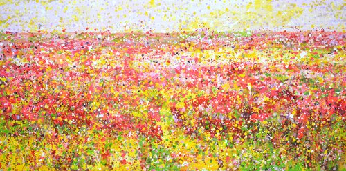 Flower field. Summer. di Iryna Kastsova, Pittura in vendita su Singulart