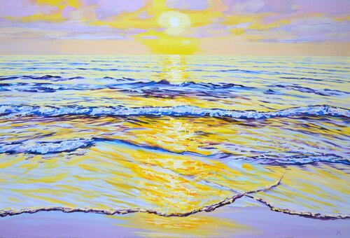 Seascape. Sunset. van Iryna Kastsova, Schilderij te koop op Singulart